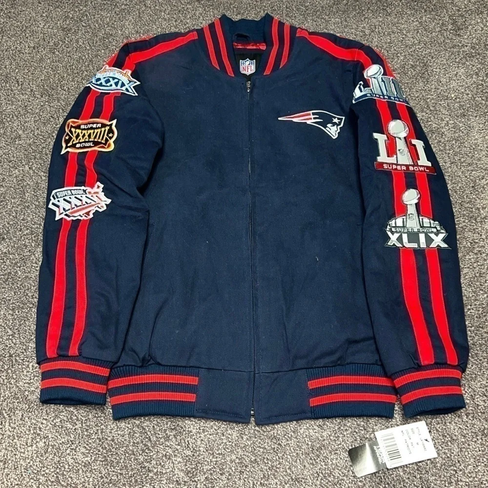 New England Patriots Super Bowl Champion Varsity Letterman Jacket Sz M